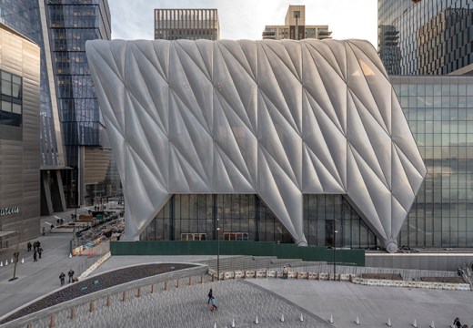 View of The Shed, from Hudson Yards.