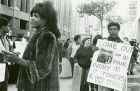 Untitled (Marsha P. Johnson Hands Out Flyers For Support of Gay Students at N.Y.U.) (c. 1970), Diana Davies.