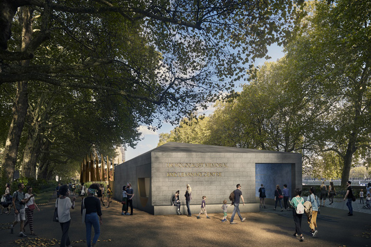 A rendering of the previous design for the Holocaust memorial in Victoria Tower Gardens, by Adjaye Associates, Ron Arad and Gustafson Porter + Bowman.