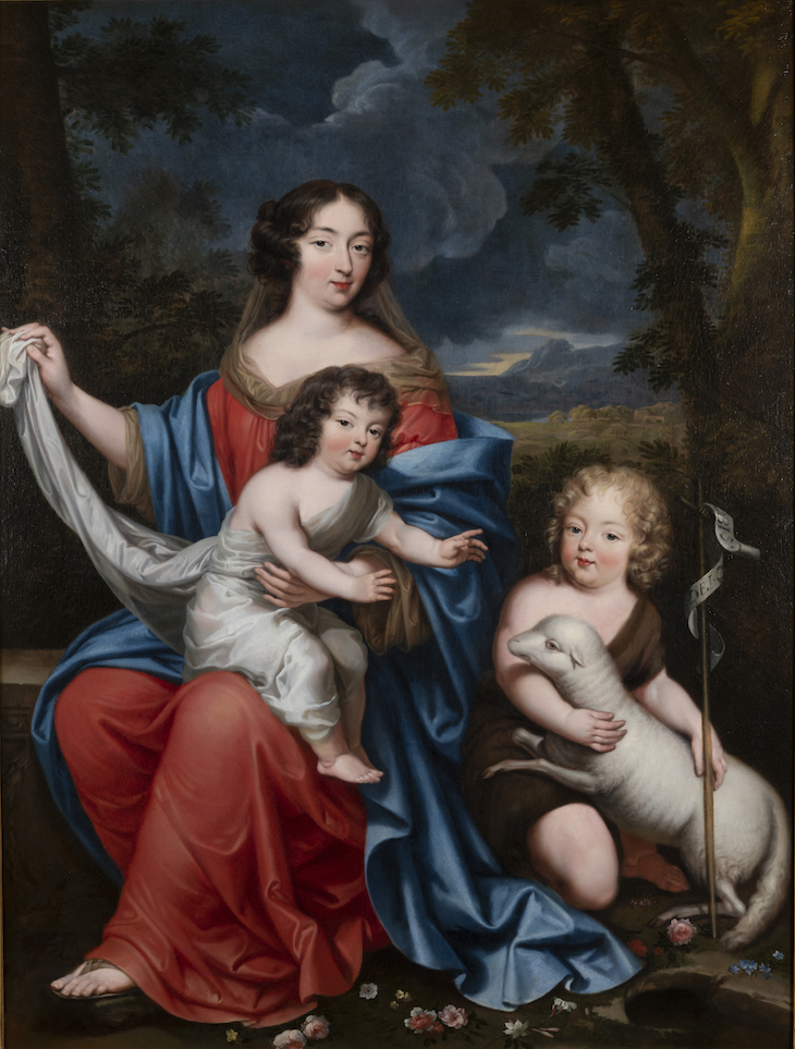 Françoise Scarron and the two first children of the king and Mme de Montespan (1674), attributed to Pierre Mignard. 