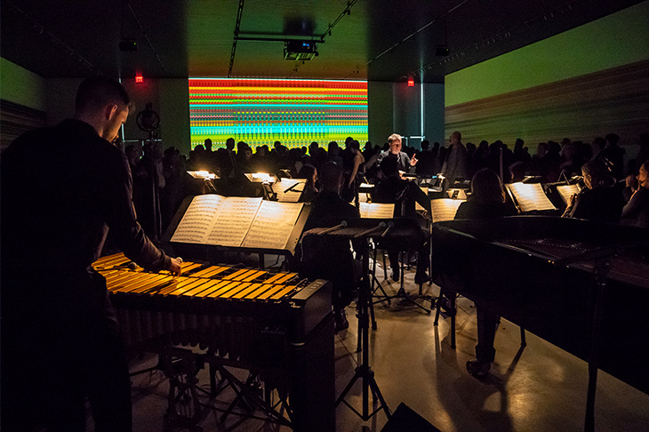 Ensemble Signal and conductor Brad Lubman perform Reich/Richter by Steve Reich.
