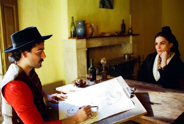 Oscar Isaac as Paul Cézanne and Emmanuelle Seigner as Marie Ginoux in ‘At Eternity’s Gate’ (2018)