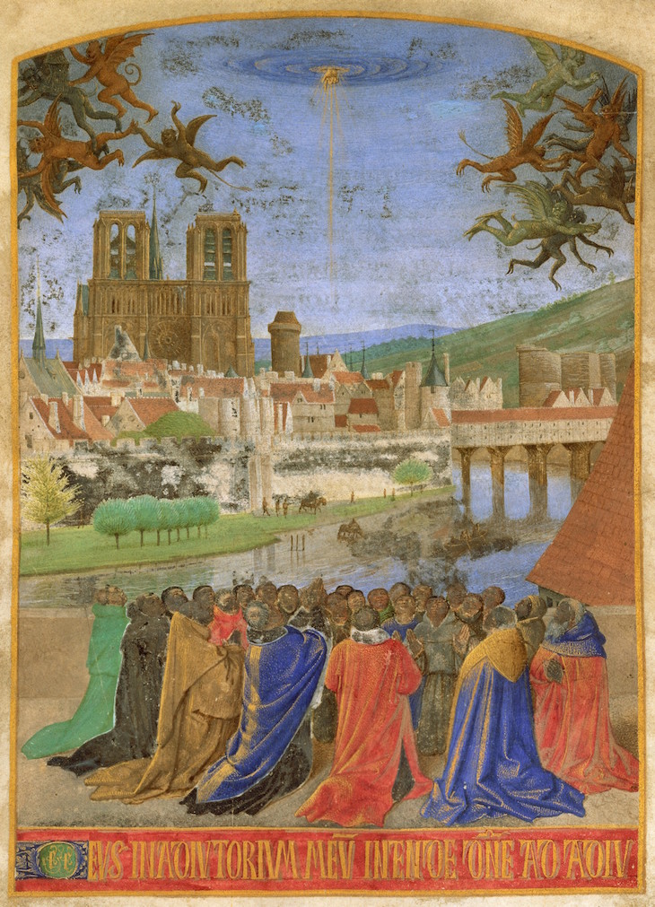 The Right Hand of God Protecting the Faithful against the Demons (c. 1452–60), Jean Fouquet