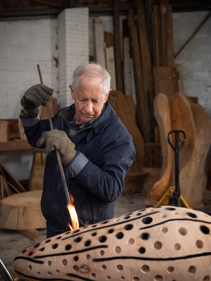 David Nash at Capel Rhiw, 2018.