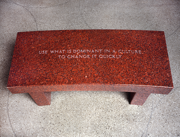 Survival: Use what is dominant… (showing text from Survival, 1983–85) (1989), Jenny Holzer