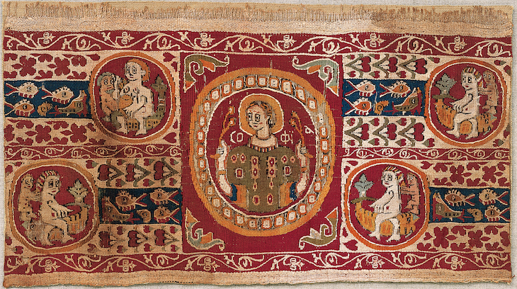 Tapestry sleeve ornament (7th–9th century) Egypt.