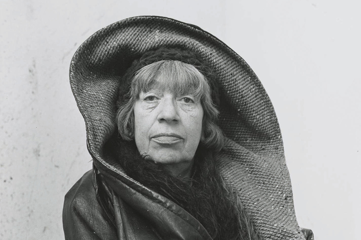 Detail of photograph of Lee Krasner in Springs, New York, 1972, by Irving Penn.