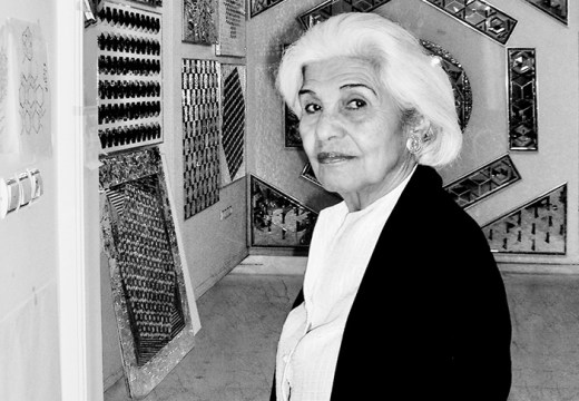 Monir Shahroudy Farmanfarmaian in her studio in Tehran.