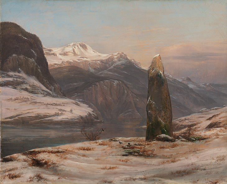 Winter at the Sognefjord (1827), Johan Christian Dahl. National Museum of Art, Architecture and Design, Oslo