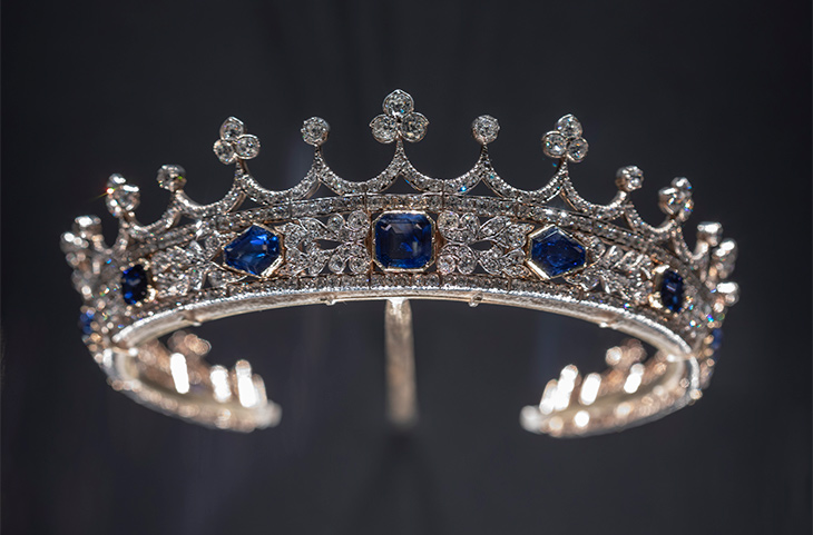 Queen Victoria’s sapphire and diamond coronet (1840–42), designed by Prince Albert, made by Joseph Kitching, London.