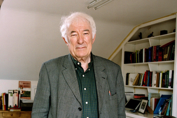 Seamus Heaney (1939–2013) at home in Dublin