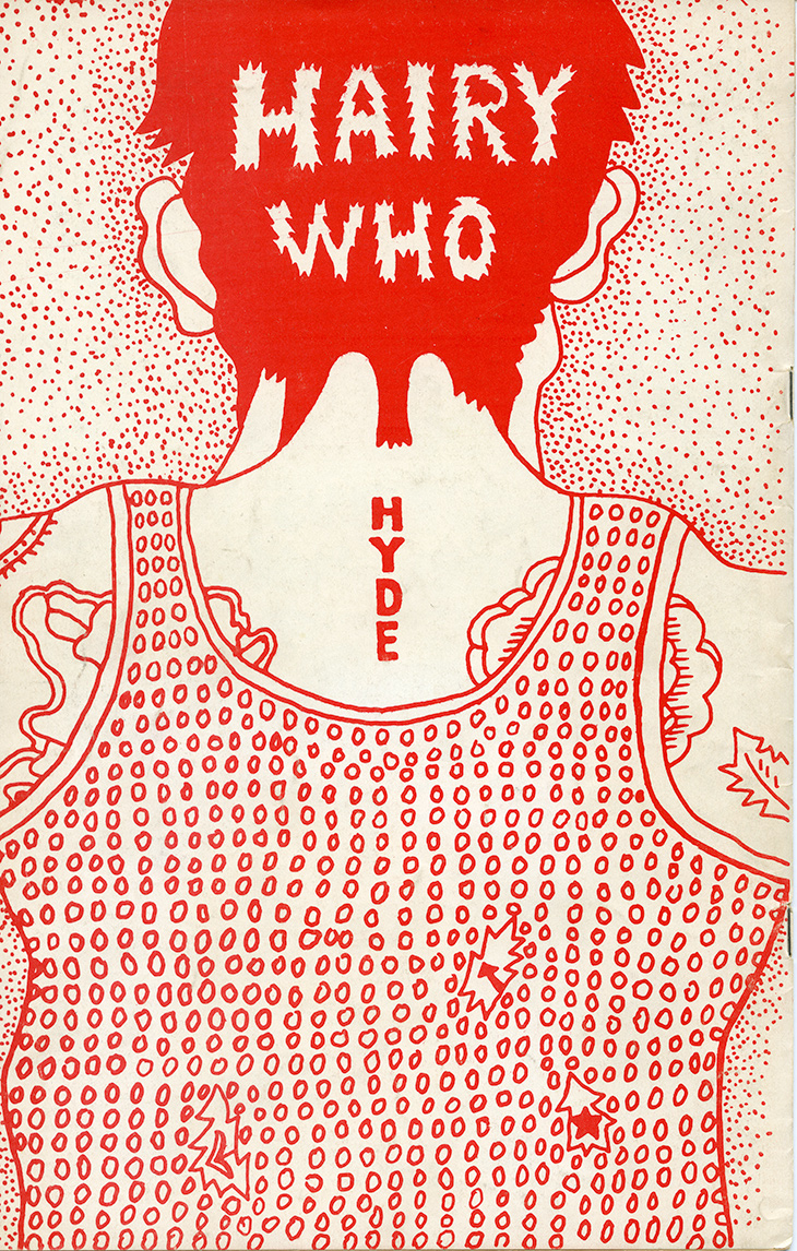 Back cover for ’The Portable Hairy Who!’ (1966), Karl Wirsum.