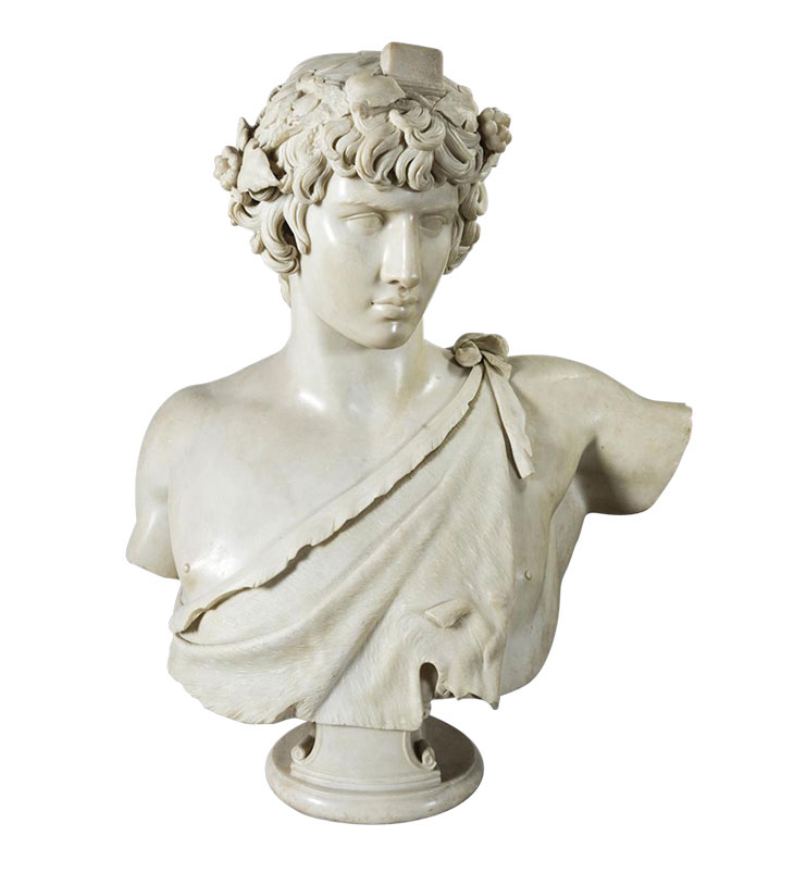 Bust of Antinous depicted as Dionysus, (AD 130–38 with 16th-century additions). Museo Archeologico Nazionale di Venezia.