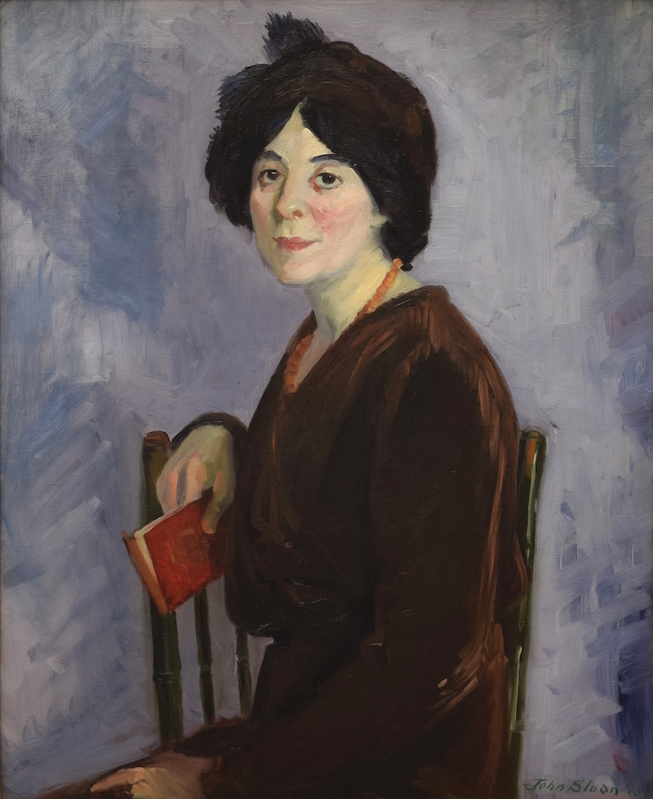 Henrietta with Red Book (1913), John French Sloan. 