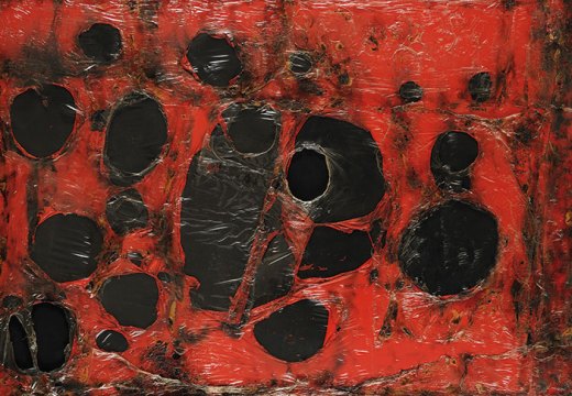 Rosso Plastica M3 (1961), Alberto Burri. © Fondazione Palazzo Albizzini Collezione Burri, Città di Castello