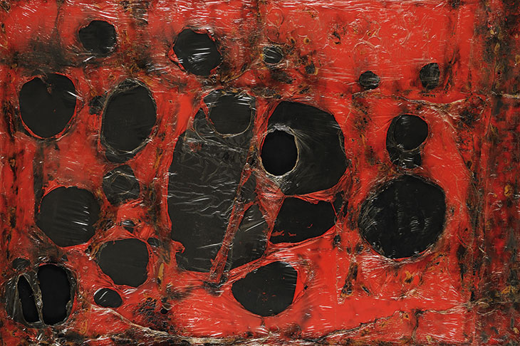 Rosso Plastica M3 (1961), Alberto Burri. © Fondazione Palazzo Albizzini Collezione Burri, Città di Castello