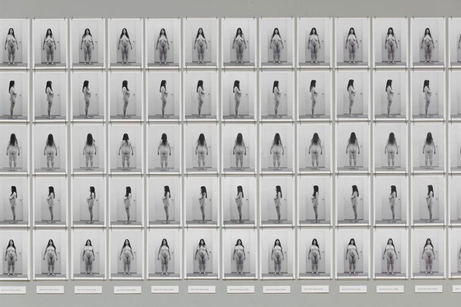 CARVING: 45 Years Later (detail; 2017), Eleanor Antin. Installation view of ‘Eleanor Antin: Time’s Arrow’, Los Angeles County Museum of Art, 2019.