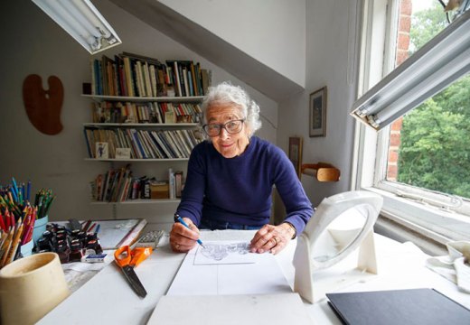 Judith Kerr (1923–2019) at her home in west London in 2018.