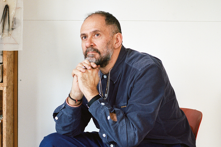 Enrico David (b. 1966), photographed in his studio in Hackney, London, in January 2019.