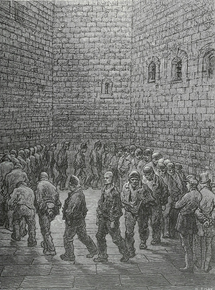 Exercise Yard at Newgate Prison from London: A Pilgrimage