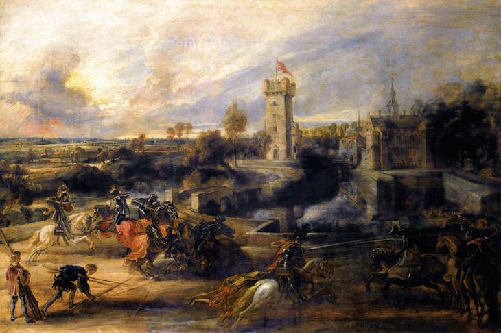 Tournament in Front of Castle Steen (1635–37), Peter Paul Rubens.