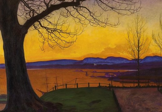 Spring Evening, Akerhus Fortress (1913), Harald Sohlberg.