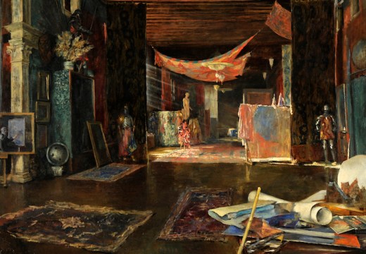 The atelier of the painter at Palazzo Pesaro Orfei (n.d.), Mariano Fotuny y Madrazo.