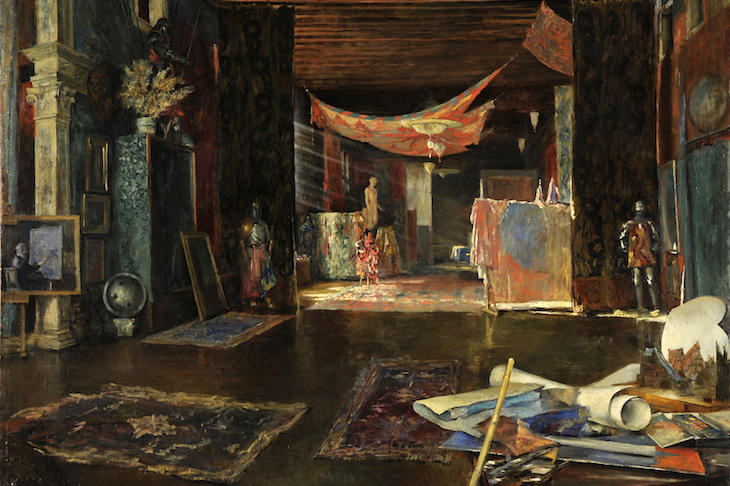 The atelier of the painter at Palazzo Pesaro Orfei (n.d.), Mariano Fotuny y Madrazo.