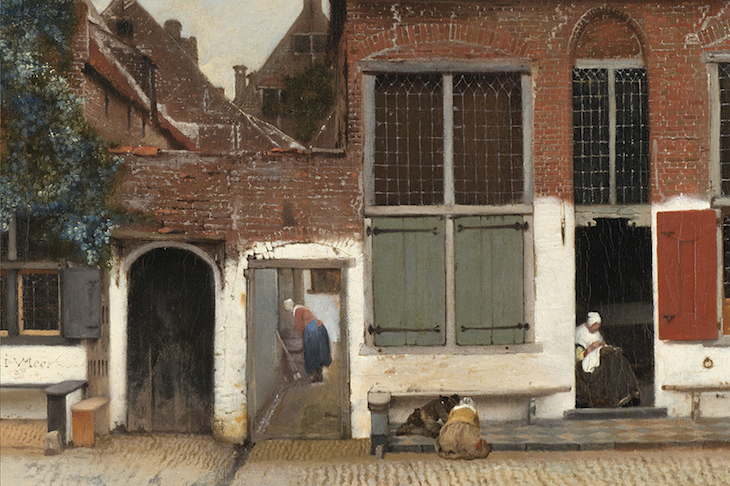 View of Houses in Delft, Known as The Little Street (detail; c. 16580, Johannes Vermeer.