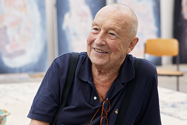 Georg Baselitz (b. 1938) in Ammersee, Germany, 2018.