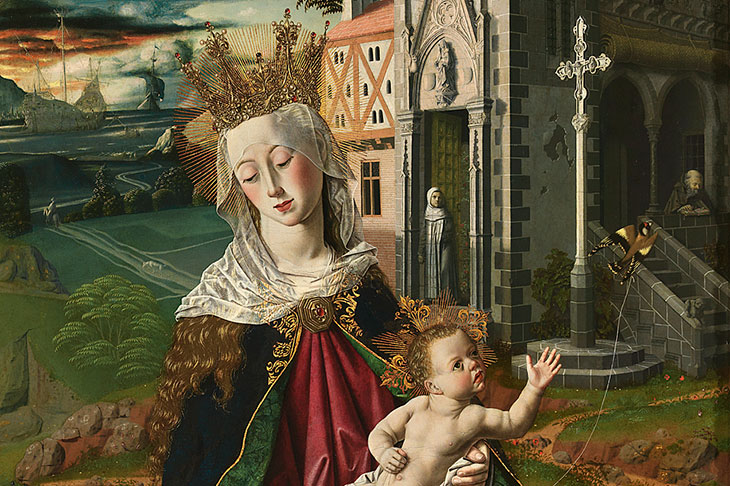 Triptych of the Virgin of Montserrat (detail; c. 1470–75), Bartolomé Bermejo.