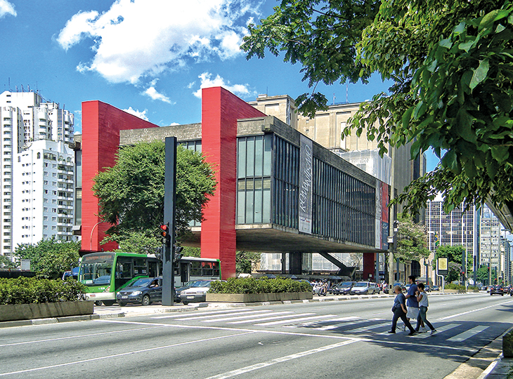 São Paulo Museum of Art (MASP), São Paulo, Brazil, designed by Lina Bo Bardi and built in 1957–68.