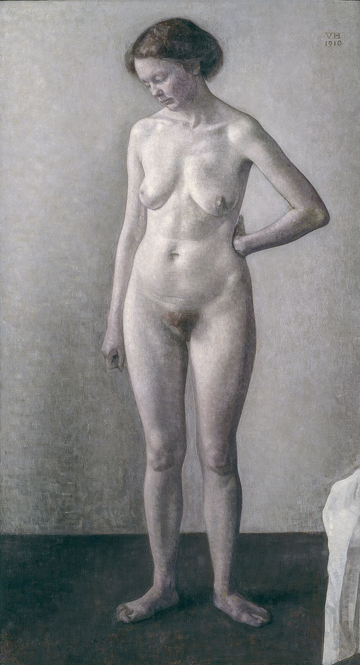 Female Nude (1910), Vilhelm Hammershøi. The David Collection, Copenhagen.