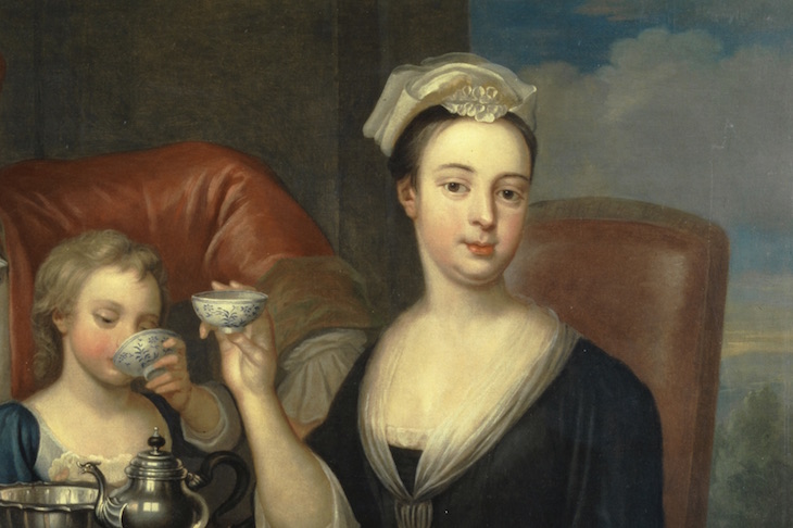 The Tea Party (detail; 1727), Richard Collins.