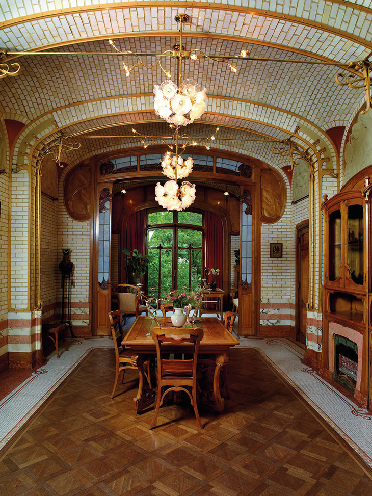 The dining room in what is now the Horta Museum, designed by