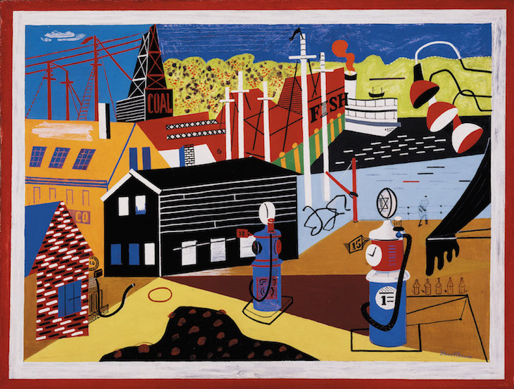 Landscape with Garage Lights (1931–32), Stuart Davis.