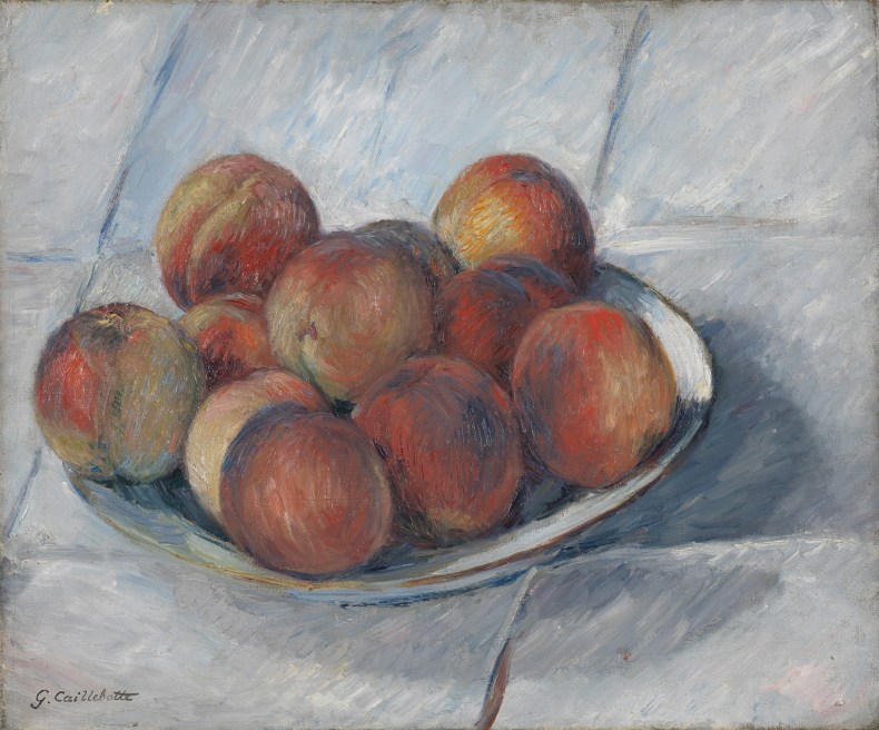 Plate of Peaches (c. 1882), Gustave Caillebotte. 
