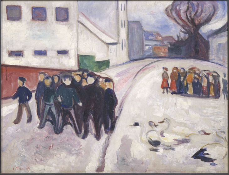Village square in Elgersburg, Thuringia (1905/06), Edvard Munch.