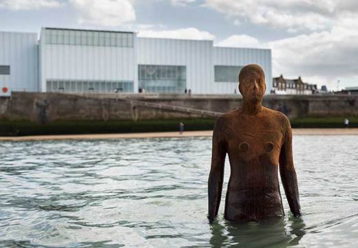 Installation view of ANOTHER TIME by Antony Gormley at Turner Contemporary, Margate, 2017.