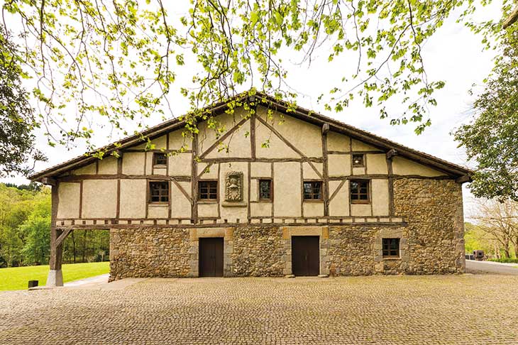 The 16th-century Zabalaga farmhouse of Chillida Leku, Hernani.
