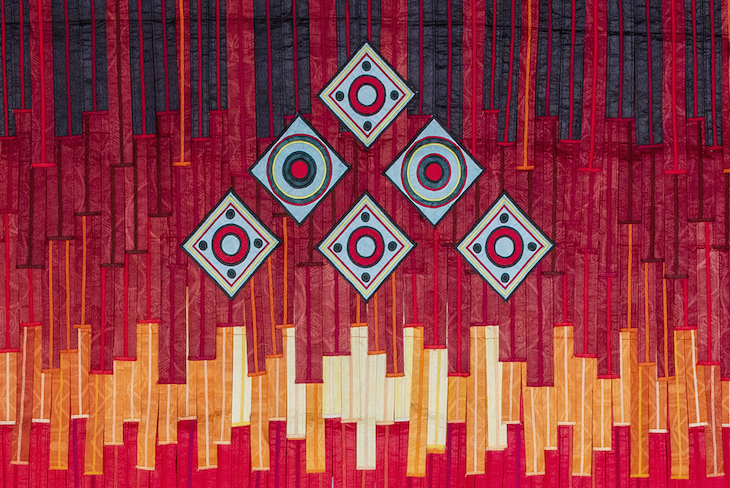 Tuareg Rug (detail; 2018), Abdoulaye Konaté.