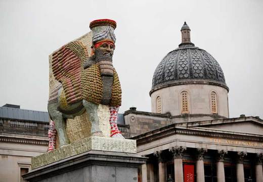 The Invisible Enemy Should Not Exist (2018), Michael Rakowitz’s sculpture for the Fourth Plinth in Trafalgar Square, London.