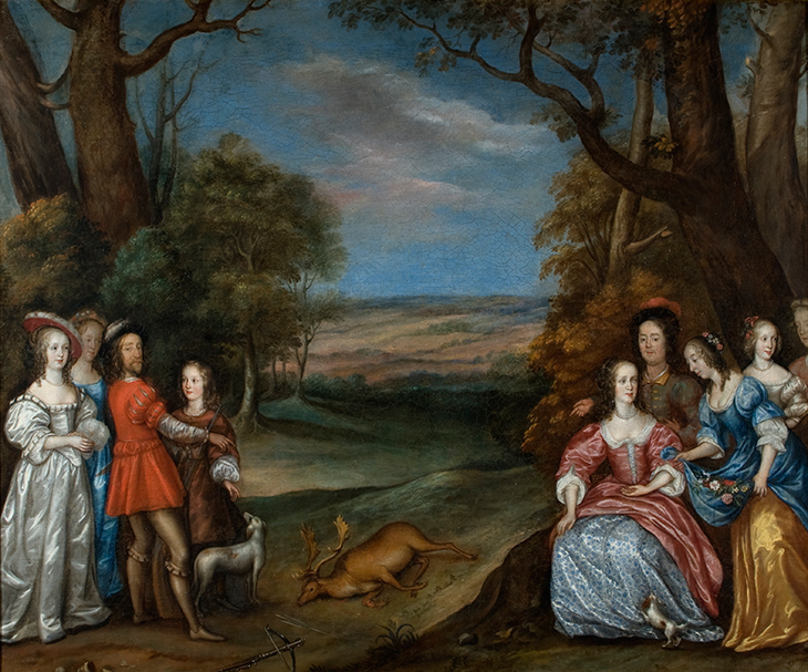 The Stag Hunt (1650s), Joan Carlile. Lamport Hall