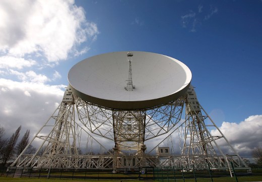 The Lovell Telescope at the Jodrell Bank Observatory, Chesire.