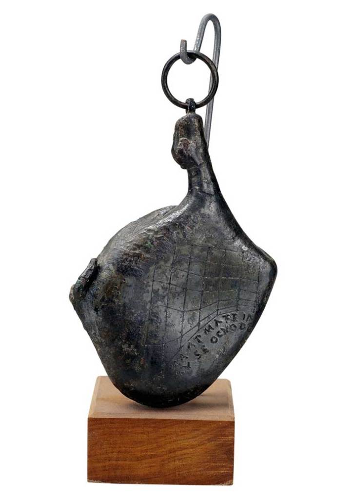 Portable sundial in the shape of a ham (1st century BC–1st century AD), Roman.