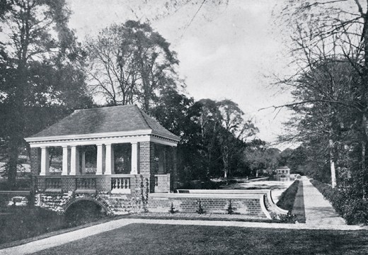 View of the ornamental canal in the grounds of Kearsney Court in Kent, designed in 1901 by Thomas Mawson.