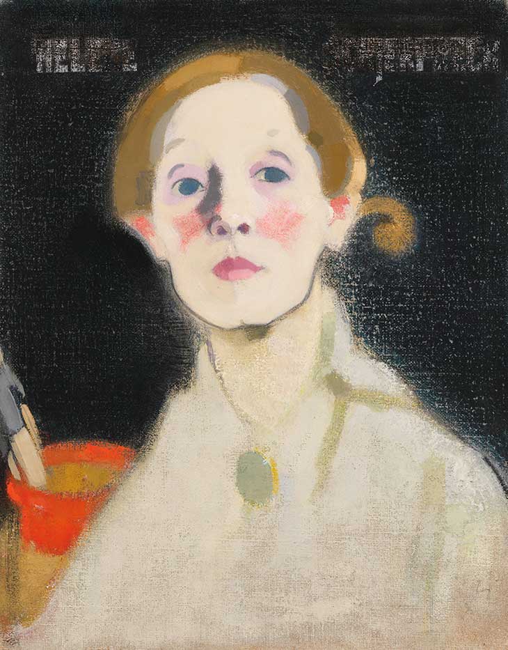 Self-portrait, Black Background (1915), Helene Schjerfbeck. Finnish National Gallery/Ateneum Art Museum.