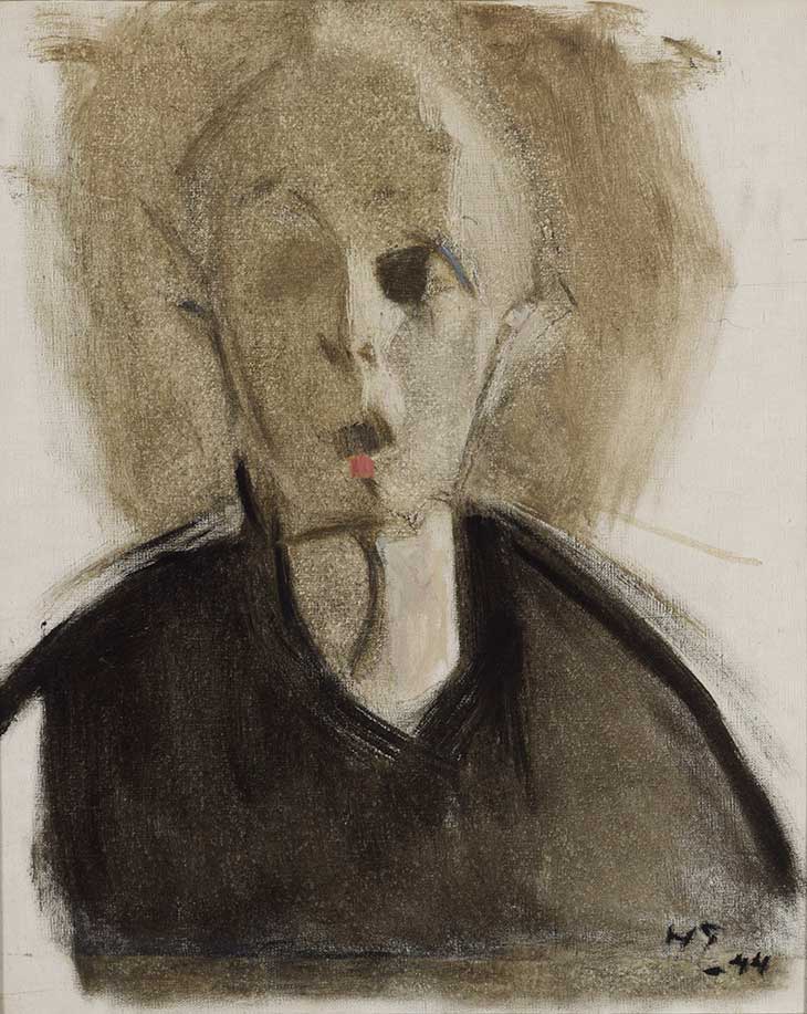 Self-portrait with Red Spot (1944), Helene Schjerfbeck. Finnish National Gallery/Ateneum Art Museum.