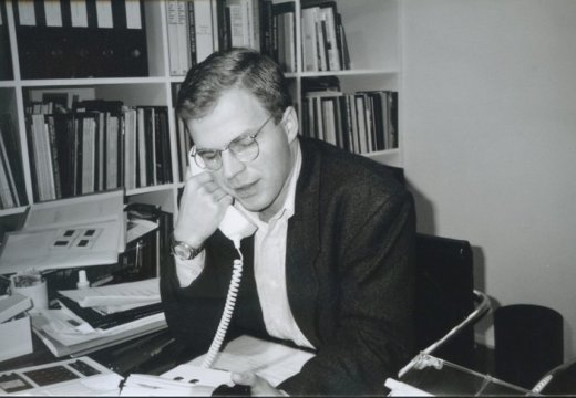 Karsten Schubert photographed by Helen Taylor, October 1990