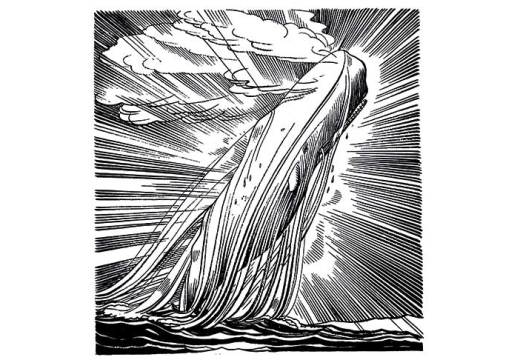 Moby Dick Transcendent (1930), Rockwell Kent, illustration for the Lakeside Press edition of Moby-Dick.